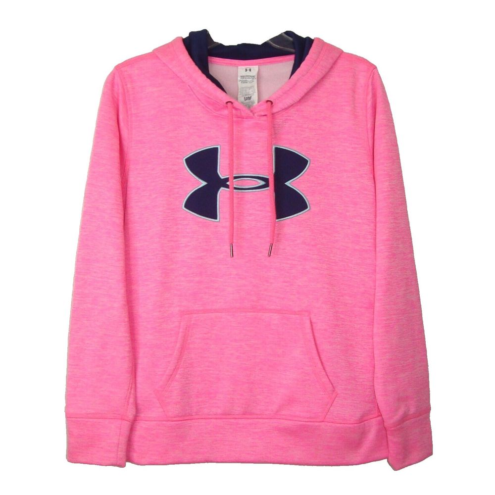 Under Armour Coldgear Womens Neon Pink Hoodie Sweatshirt Size M